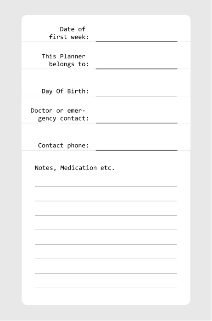 Example page of 3 PRACTICAL PLANNERS, Blood Pressure