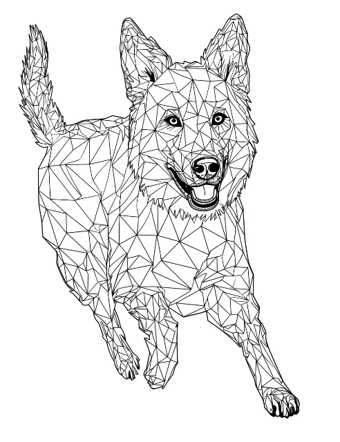 Example page of 2 VIVID VISIONS, Dogs in Meshdesign